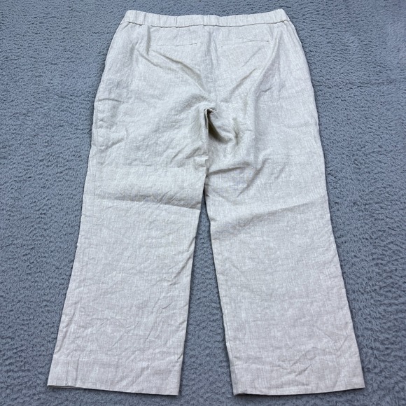 Talbots Women's 100% Linen Dress Pants Trousers 4P Ivory Cream Old Money Breathe - Picture 11 of 13
